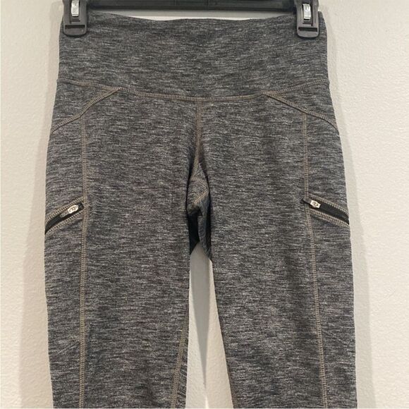 ATHLETA HEATHERED GRAY DRIFTER LEGGINGS SMALL - Picture 3 of 10
